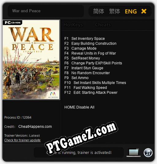 War and Peace: Treinador (V1.0.24)