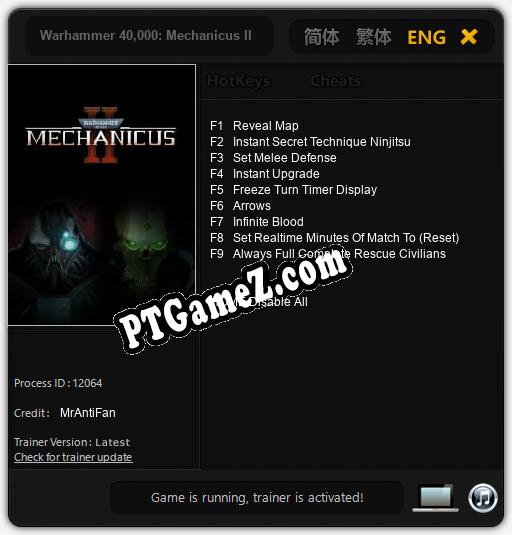 Warhammer 40,000: Mechanicus II: Treinador (V1.0.64)