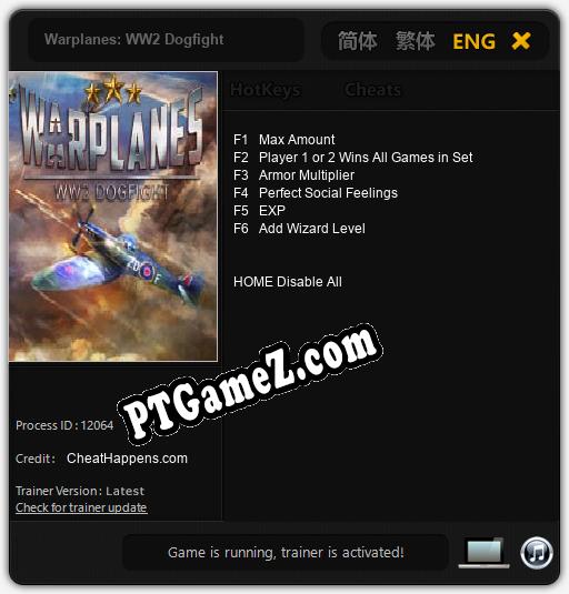 Warplanes: WW2 Dogfight: Treinador (V1.0.36)