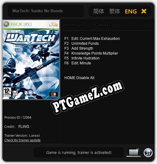 WarTech: Senko No Ronde: Cheats, Trainer +6 [FLiNG]