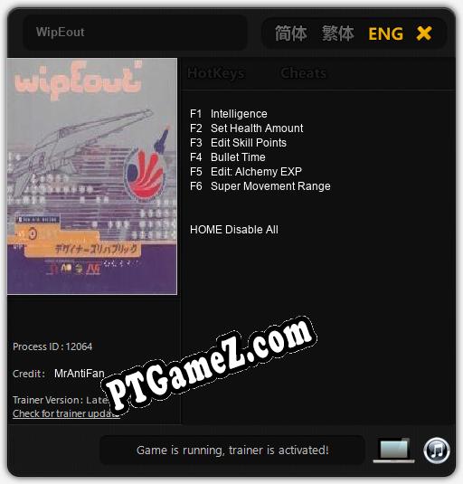 WipEout: Cheats, Trainer +6 [MrAntiFan]