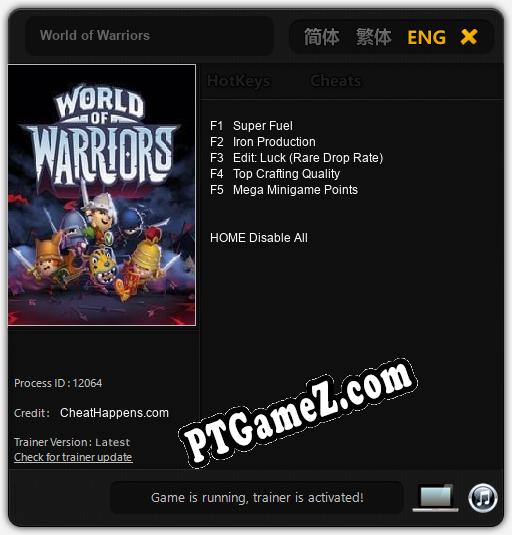 World of Warriors: Cheats, Trainer +5 [CheatHappens.com]