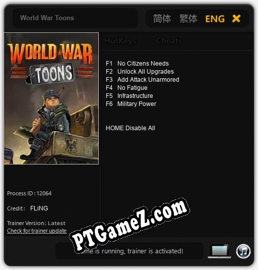 Treinador liberado para World War Toons [v1.0.7]
