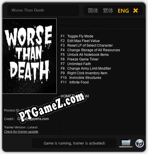 Worse Than Death: Cheats, Trainer +11 [CheatHappens.com]