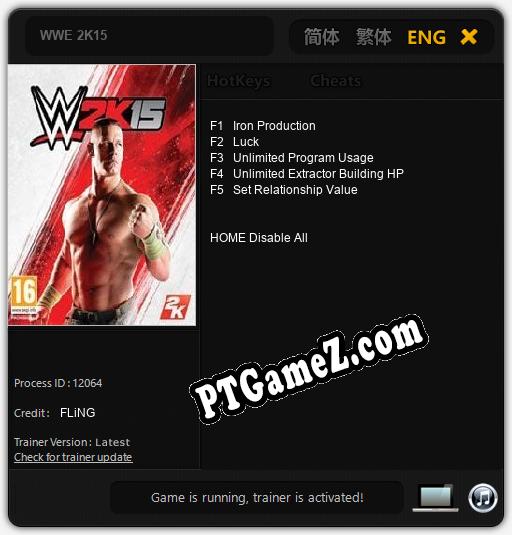 WWE 2K15: Treinador (V1.0.4)