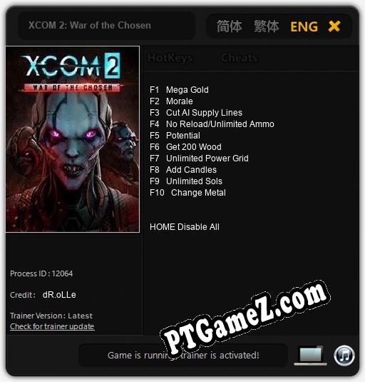XCOM 2: War of the Chosen: Trainer +10 [v1.5]