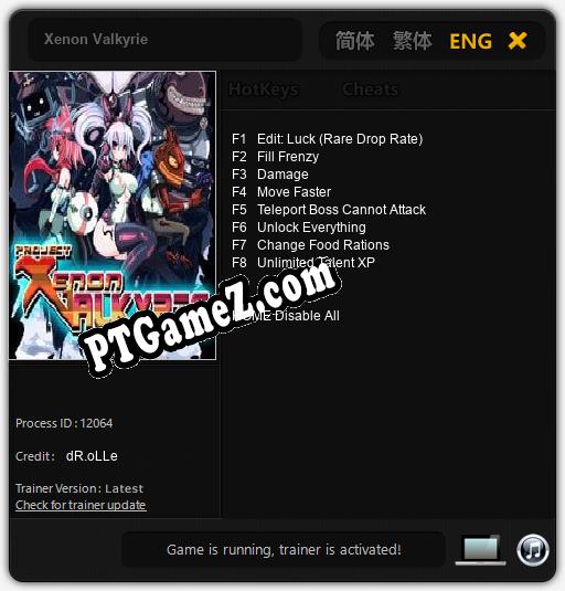 Xenon Valkyrie+: Treinador (V1.0.67)