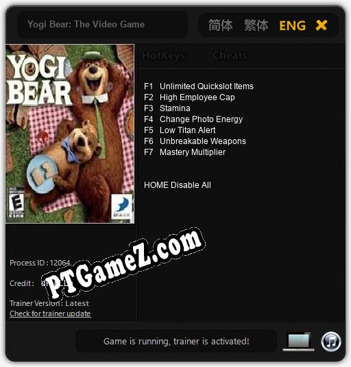 Yogi Bear: The Video Game: Treinador (V1.0.58)