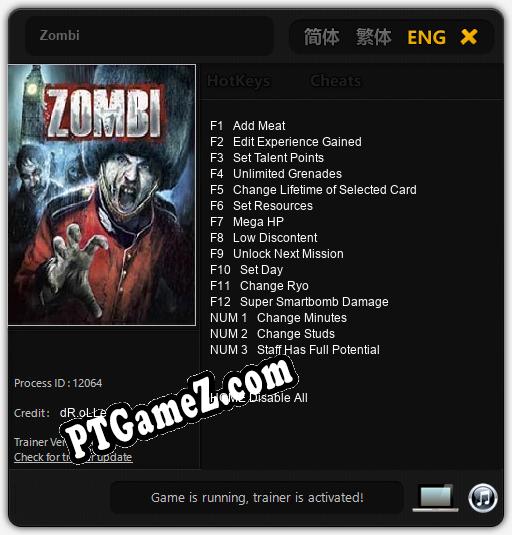 Zombi: Cheats, Trainer +15 [dR.oLLe]